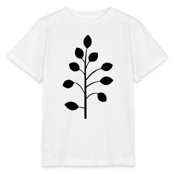 Fleur avec tige - T-shirt bio MINI CREATOR Stanley/Stella Enfant - blanc - Devant - Maike (125cm)
