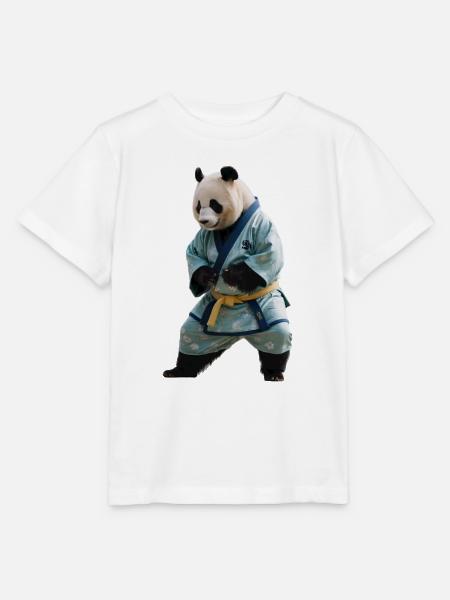 Sportlicher Panda - Stanley/Stella Kinder T-Shirt MINI CREATOR  - Weiß