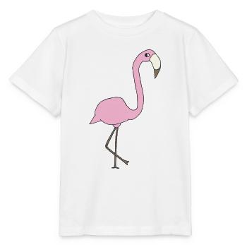 Rose flamant rose - T-shirt bio MINI CREATOR Stanley/Stella Enfant - blanc - Devant - Maike (125cm)