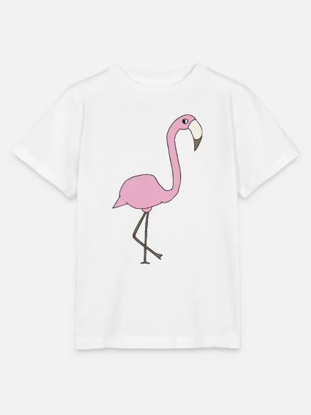 flamingo rosa - Stanley/Stella Kinder T-Shirt MINI CREATOR  - Weiß