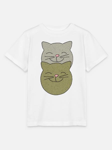 Verspielte Katzenmotive  - Stanley/Stella Kinder T-Shirt MINI CREATOR  - Weiß