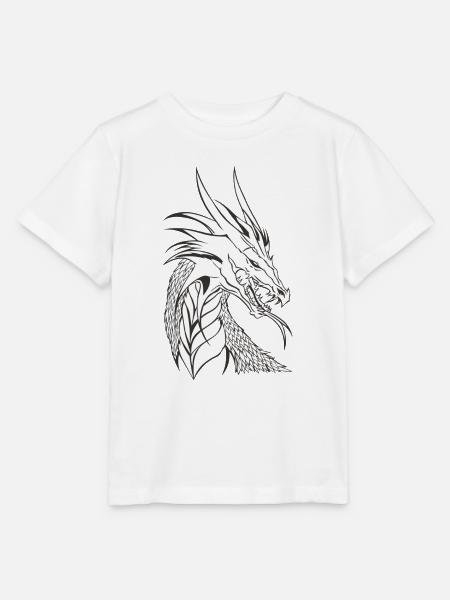 Drachenkopf - Stanley/Stella Kinder T-Shirt MINI CREATOR - Weiß