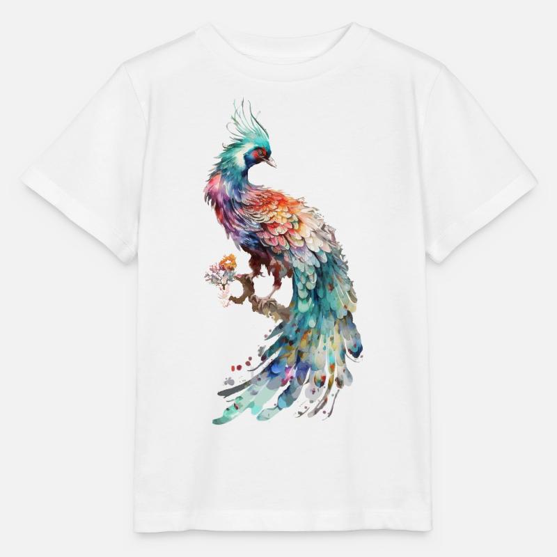 Aquarell-Vogel - Stanley/Stella Kinder T-Shirt MINI CREATOR  - Weiß