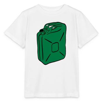 Benzin Kanister - Stanley/Stella Kinder T-Shirt MINI CREATOR  - Weiß - Vorne - Maike (125cm)