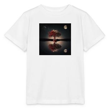 Verträumte Insel bei Nacht - Stanley/Stella Kinder T-Shirt MINI CREATOR  - Weiß - Vorne - Maike (125cm)