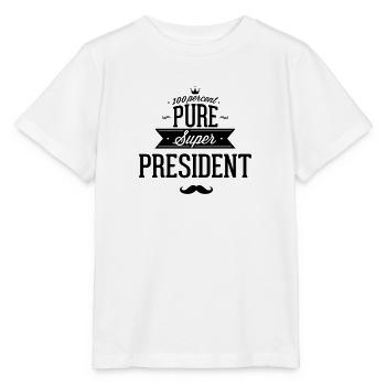 100% Super-Präsident - Stanley/Stella Kinder T-Shirt MINI CREATOR  - Weiß - Vorne - Maike (125cm)