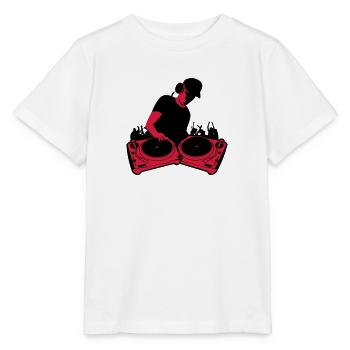 DJ turntables - Stanley/Stella MINI CREATOR Kids’ T-Shirt - white - Front - Maike (125cm)