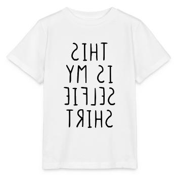 This is my selfie shirt - Stanley/Stella MINI CREATOR Kids’ T-Shirt - white - Front - Maike (125cm)