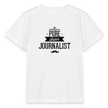 100 Prozent Journalist - Stanley/Stella Kinder T-Shirt MINI CREATOR  - Weiß - Vorne - Maike (125cm)