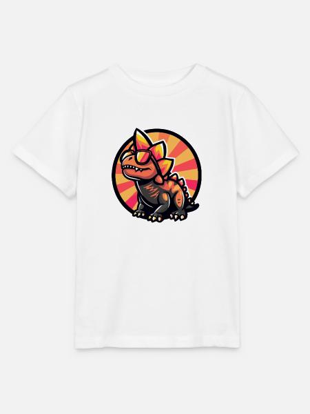 Dinosaurier stegosaurus Sommer - Stanley/Stella Kinder T-Shirt MINI CREATOR  - Weiß