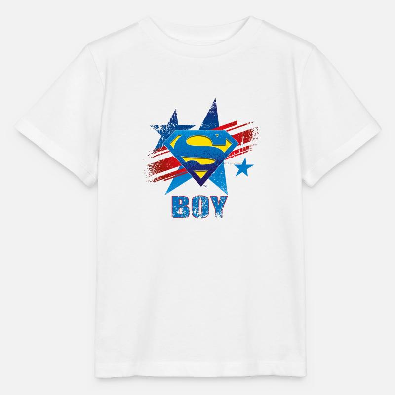 Superman S-Shield Boy - Stanley/Stella Kinder T-Shirt MINI CREATOR  - Weiß