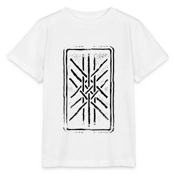 Netz von Wyrd Gitter Skulds Netz Binderune Symbol - Stanley/Stella Kinder T-Shirt MINI CREATOR  - Weiß - Vorne - Maike (125cm)