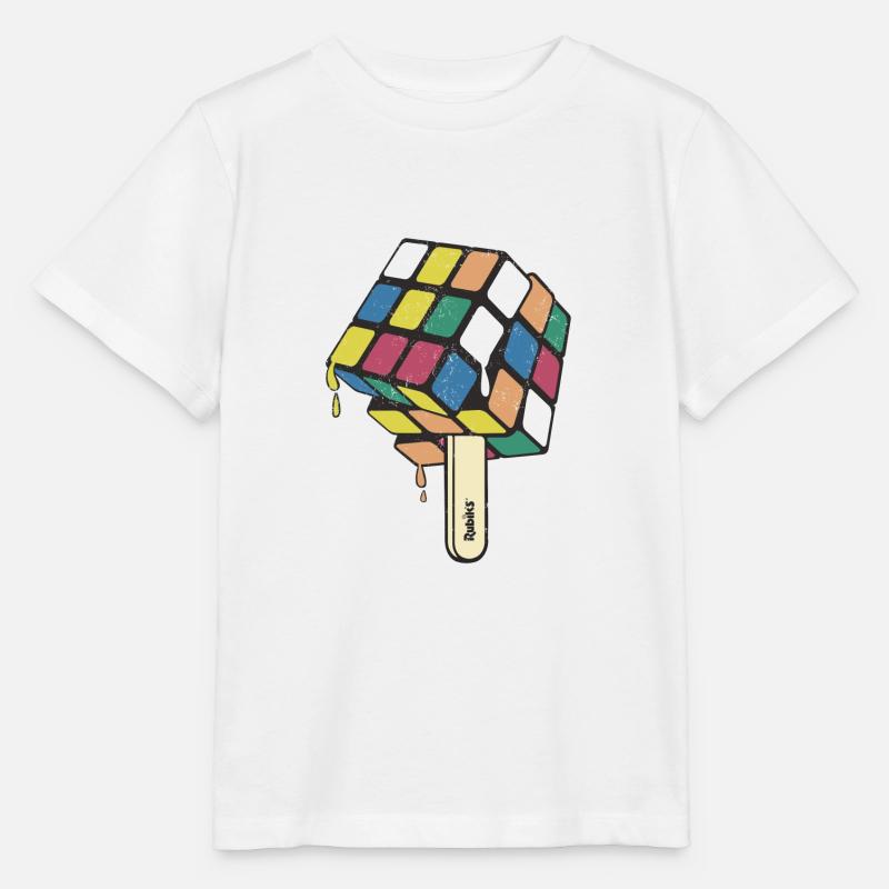 Rubik's Cube Bâtonnet Glacé - T-shirt bio MINI CREATOR Stanley/Stella Enfant - blanc