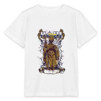 Un saint prêtre effrayant avec un squelette - T-shirt bio MINI CREATOR Stanley/Stella Enfant - blanc - Devant - Maike (125cm)