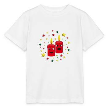 2. Adventskerzen mit Sternen. - Stanley/Stella Kinder T-Shirt MINI CREATOR  - Weiß - Vorne - Maike (125cm)