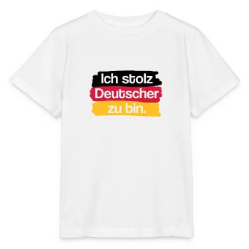Je suis fier d'être allemand. - T-shirt bio MINI CREATOR Stanley/Stella Enfant - blanc - Devant - Maike (125cm)