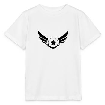 Winged Star, Stern mit Flügeln - Stanley/Stella Kinder T-Shirt MINI CREATOR  - Weiß - Vorne - Maike (125cm)