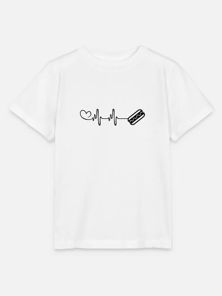 Hotdog Puls Herzschlag - Stanley/Stella Kinder T-Shirt MINI CREATOR  - Weiß