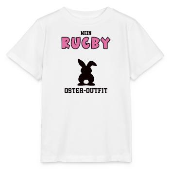 Rugby Oster Outfit Ostergeschenk Rugbyspielerin - Stanley/Stella Kinder T-Shirt MINI CREATOR  - Weiß - Vorne - Maike (125cm)