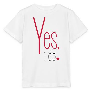Yes i do bachelorette party Bride GroomHeart - Stanley/Stella MINI CREATOR Kids’ T-Shirt - white - Front - Maike (125cm)
