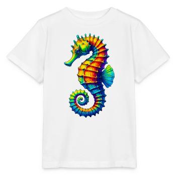 Seepferdchen - Stanley/Stella Kinder T-Shirt MINI CREATOR  - Weiß - Vorne - Maike (125cm)