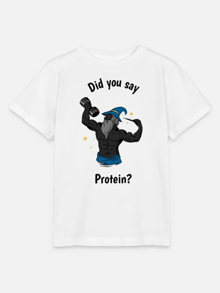 Sagten Sie Protein? - Stanley/Stella Kinder T-Shirt MINI CREATOR - Weiß