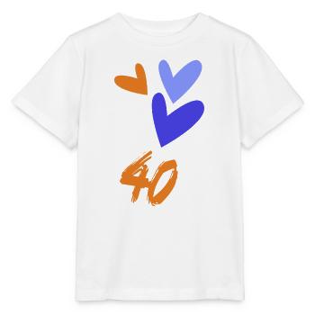 40. 40 YEARS. 40th ANNIVERSARY. 40 YEARS ANNIVERSARY. - Stanley/Stella MINI CREATOR Kids’ T-Shirt - white - Front - Maike (125cm)