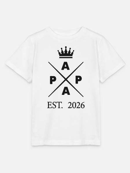 Papa est 2026 - Stanley/Stella Kinder T-Shirt MINI CREATOR - Weiß
