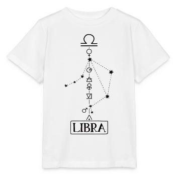 Balance - Zodiaque Balance - noir - T-shirt bio MINI CREATOR Stanley/Stella Enfant - blanc - Devant - Maike (125cm)