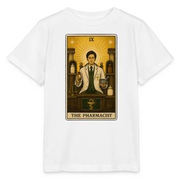 Pharmacien | Tarot de la profession pharmaceutique - T-shirt bio MINI CREATOR Stanley/Stella Enfant - blanc - Devant - Maike (125cm)