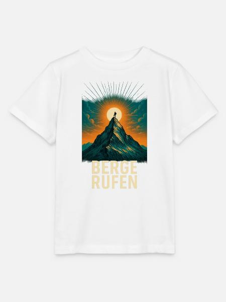 Berge rufen am Gipfel - Stanley/Stella Kinder T-Shirt MINI CREATOR - Weiß