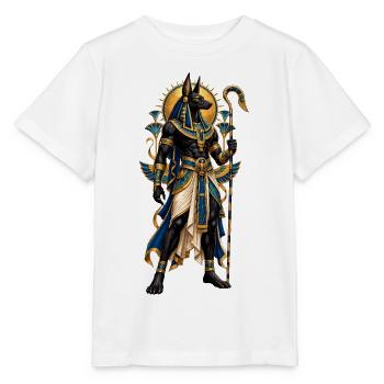 Anubis im Goldenen Gewand - Stanley/Stella Kinder T-Shirt MINI CREATOR  - Weiß - Vorne - Maike (125cm)