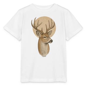 Rehbock Geweih - Stanley/Stella Kinder T-Shirt MINI CREATOR  - Weiß - Vorne - Maike (125cm)