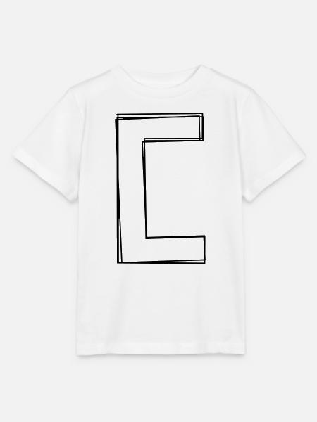 Eckige Klammer handgezeichnet - Stanley/Stella Kinder T-Shirt MINI CREATOR - Weiß