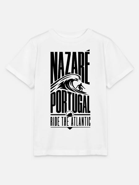 Nazaré Portugal Surfen - Stanley/Stella Kinder T-Shirt MINI CREATOR - Weiß