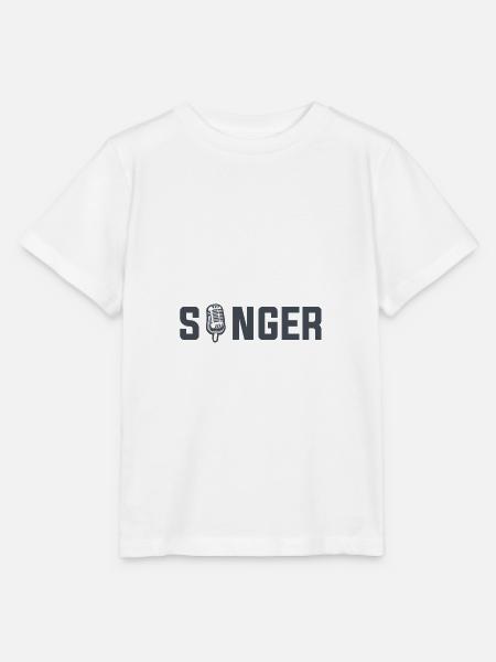 Singer Mikrofon - Stanley/Stella Kinder T-Shirt MINI CREATOR  - Weiß
