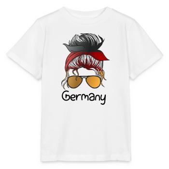 Allemagne Drapeau allemand Drapeau allemand Utilisé Regarder à la maison - T-shirt bio MINI CREATOR Stanley/Stella Enfant - blanc - Devant - Maike (125cm)