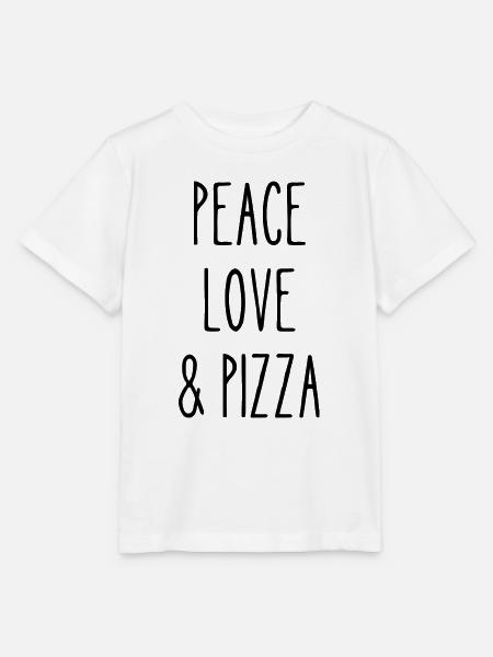 Frieden Liebe und Pizza - Stanley/Stella Kinder T-Shirt MINI CREATOR  - Weiß