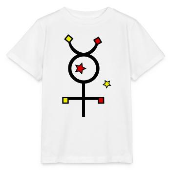 Symbole de mercure - T-shirt bio MINI CREATOR Stanley/Stella Enfant - blanc - Devant - Maike (125cm)