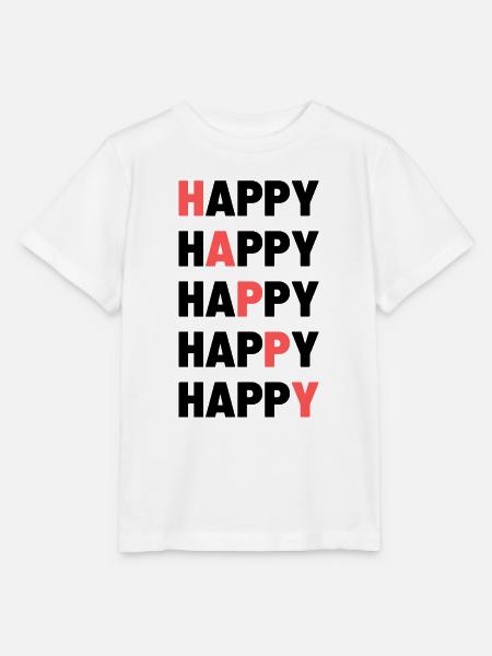 Happy - Stanley/Stella Kinder T-Shirt MINI CREATOR  - Weiß