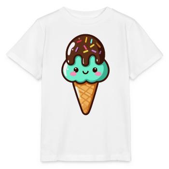 Süßes Pistazien-Schoko-Eis - Stanley/Stella Kinder T-Shirt MINI CREATOR  - Weiß - Vorne - Maike (125cm)
