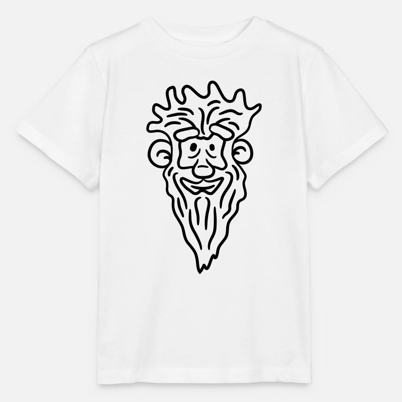 Lustiges Opa Gesicht Comic Stil langer grauer Bart - Stanley/Stella Kinder T-Shirt MINI CREATOR  - Weiß