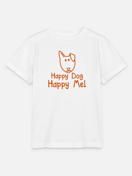 HAPPY DOG glücklich mich! niedlichen Tierheim - Stanley/Stella Kinder T-Shirt MINI CREATOR - Weiß