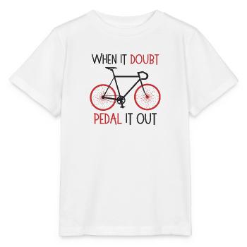 Quand il doute, pédaler dehors - T-shirt bio MINI CREATOR Stanley/Stella Enfant - blanc - Devant - Maike (125cm)
