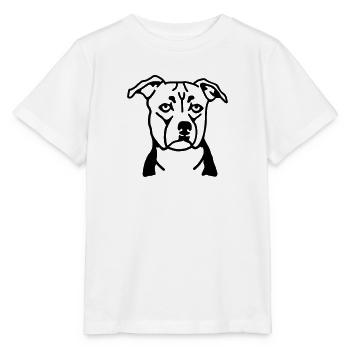 Staffordshire Terrier - Stanley/Stella Kinder T-Shirt MINI CREATOR  - Weiß - Vorne - Maike (125cm)