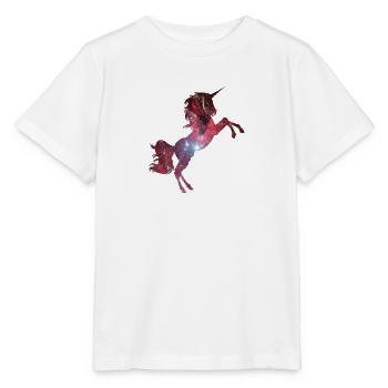 Unicorn Space Washed / Licorne - T-shirt bio MINI CREATOR Stanley/Stella Enfant - blanc - Devant - Maike (125cm)