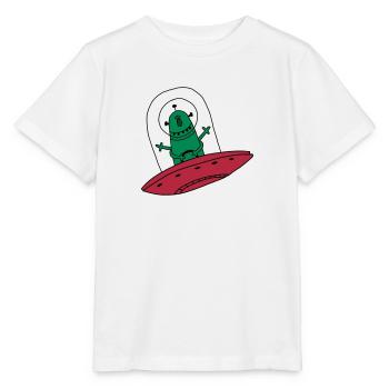 UFO Ovni Fusée Martien Enfant Naissance bébé - T-shirt bio MINI CREATOR Stanley/Stella Enfant - blanc - Devant - Maike (125cm)