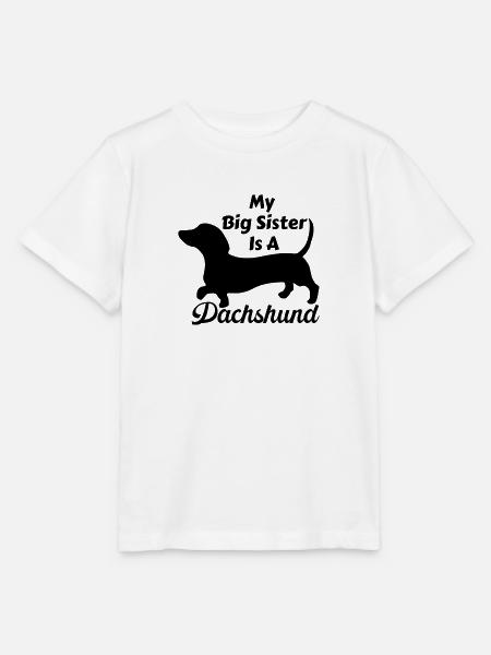 Meine große Schwester ist ein Dackel - Stanley/Stella Kinder T-Shirt MINI CREATOR - Weiß