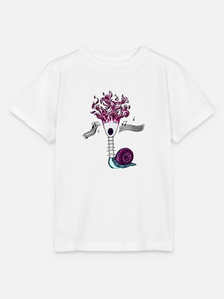 Flamme Songs Backbone-Schnecke - Stanley/Stella Kinder T-Shirt MINI CREATOR  - Weiß