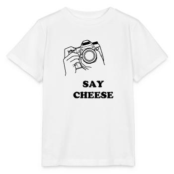 say cheese - Stanley/Stella Kinder T-Shirt MINI CREATOR  - Weiß - Vorne - Maike (125cm)